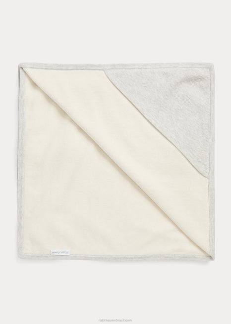 cobertor de algodão orgânico BD6J8090 bebê Ralph Lauren quartzo urze multi
