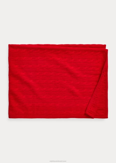 cobertor de caxemira BD6J8076 bebê Ralph Lauren rl 2000 vermelho