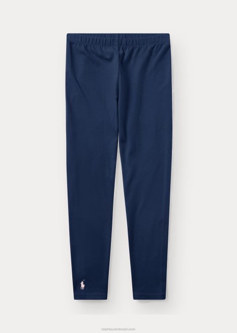 legging elástica BD6J7965 bebê Ralph Lauren marinha refinada