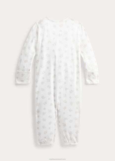 macacão conversível de algodão BD6J8178 bebê Ralph Lauren