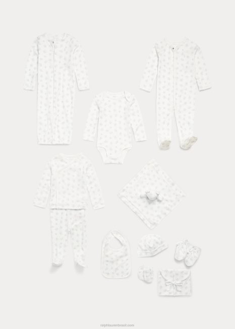 macacão conversível de algodão BD6J8178 bebê Ralph Lauren