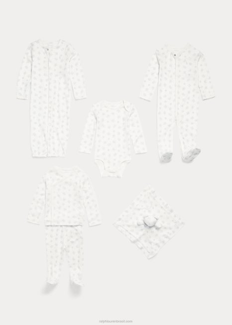 macacão conversível de algodão BD6J8178 bebê Ralph Lauren