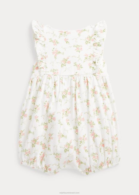calção de bolha de algodão floral interlock BD6J10020 bebê Ralph Lauren me esqueça não floral