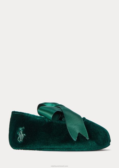 chinelo de veludo briley BD6J8347 bebê Ralph Lauren