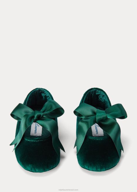 chinelo de veludo briley BD6J8347 bebê Ralph Lauren