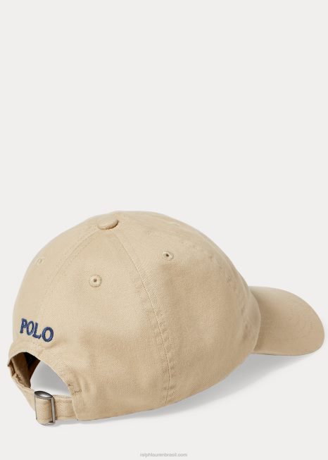 boné de beisebol chino de algodão BD6J6321 crianças Ralph Lauren caqui