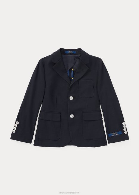 blazer sarja stretch BD6J5830 crianças Ralph Lauren marinha