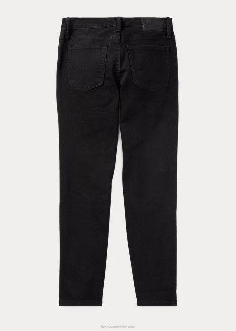 calça jeans reta hampton BD6J6313 crianças Ralph Lauren preto
