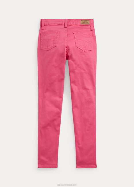 calça jeans skinny com stretch tompkins BD6J6966 crianças Ralph Lauren vesia sobremesa rosa