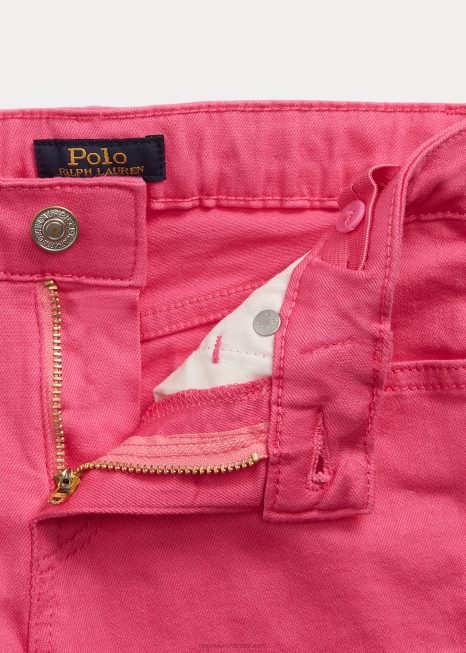 calça jeans skinny com stretch tompkins BD6J6966 crianças Ralph Lauren vesia sobremesa rosa
