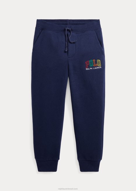 calça jogger de lã com logo BD6J6451 crianças Ralph Lauren marinha de cruzeiro
