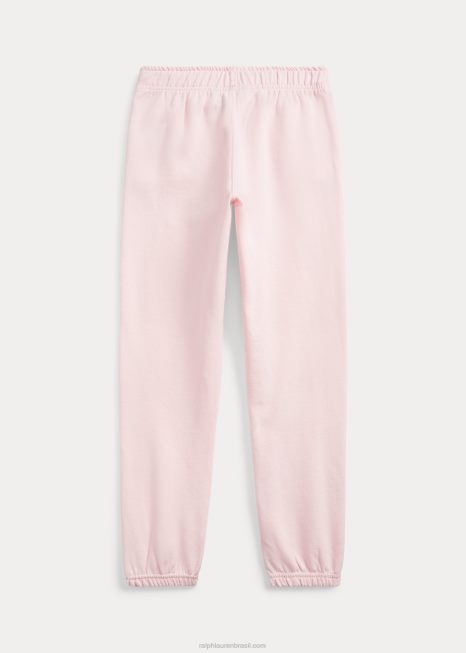 calça jogger de lã listrada BD6J7607 crianças Ralph Lauren acácia rosa