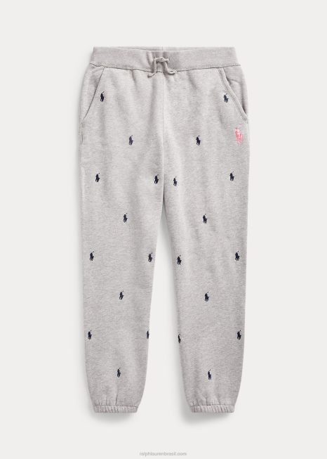 calça jogger de lã pônei BD6J6299 crianças Ralph Lauren andover urze/rosa