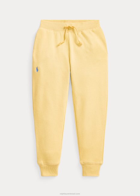 calça jogger spa terry BD6J7391 crianças Ralph Lauren milho amarelo