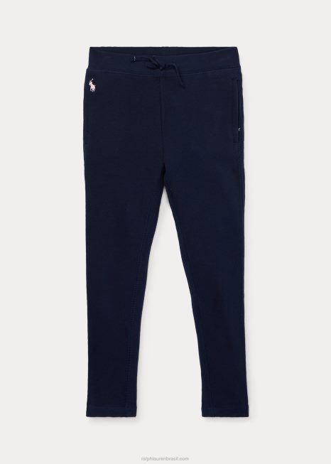 calça jogger terry francesa BD6J6928 crianças Ralph Lauren marinha refinada