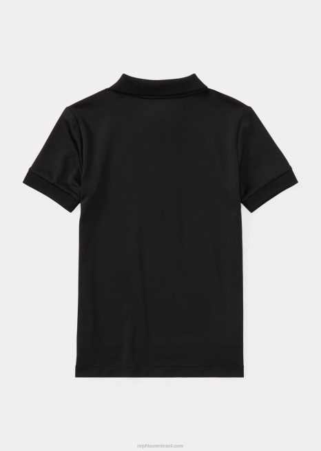 camisa pólo de jérsei de desempenho BD6J5943 crianças Ralph Lauren preto