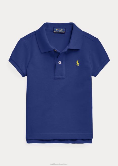 camisa pólo de malha de algodão BD6J6759 crianças Ralph Lauren outono real