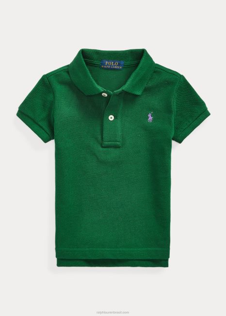 camisa pólo de malha de algodão BD6J6763 crianças Ralph Lauren nova floresta