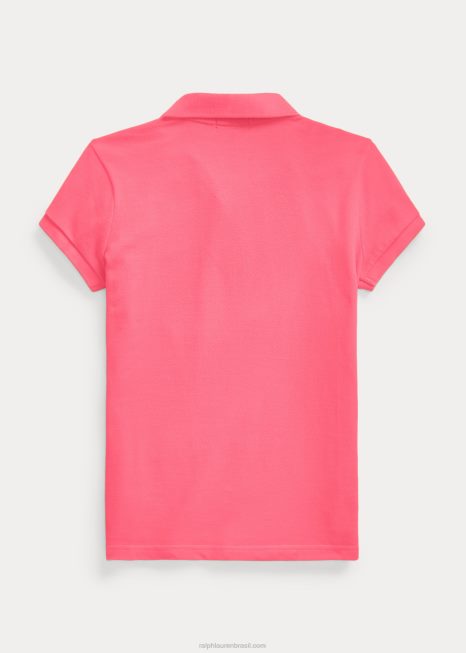 camisa pólo de malha de algodão BD6J6981 crianças Ralph Lauren Rosa quente