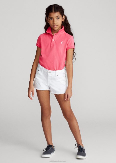camisa pólo de malha de algodão BD6J6981 crianças Ralph Lauren Rosa quente