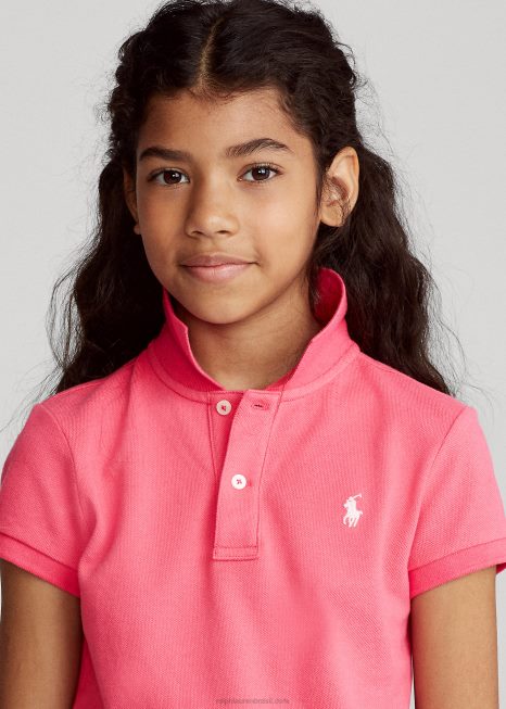 camisa pólo de malha de algodão BD6J6981 crianças Ralph Lauren Rosa quente