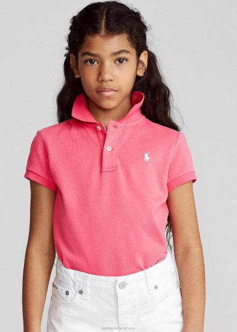 camisa pólo de malha de algodão BD6J6981 crianças Ralph Lauren Rosa quente