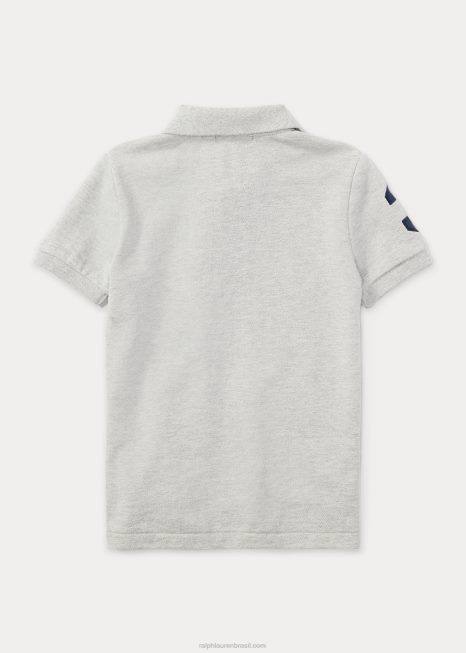 camisa polo de malha de algodão big pony BD6J5711 crianças Ralph Lauren e sobre urze