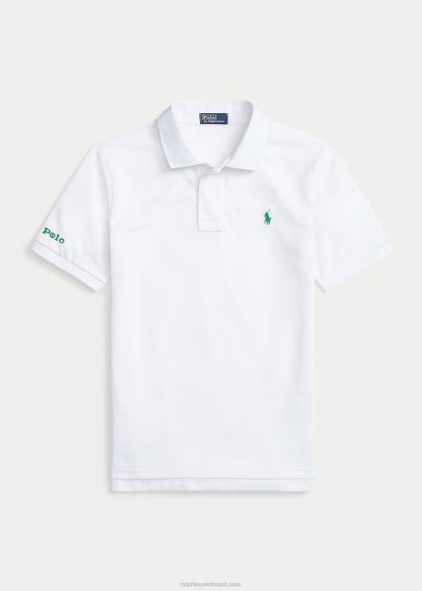 o polo terrestre BD6J6222 crianças Ralph Lauren branco