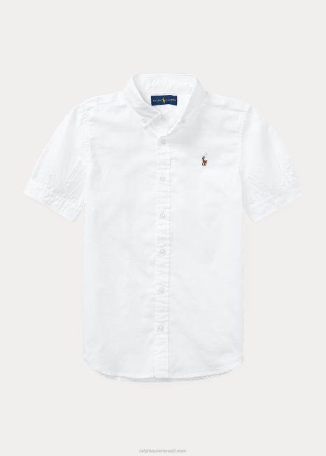 camisa oxford BD6J7238 crianças Ralph Lauren branco