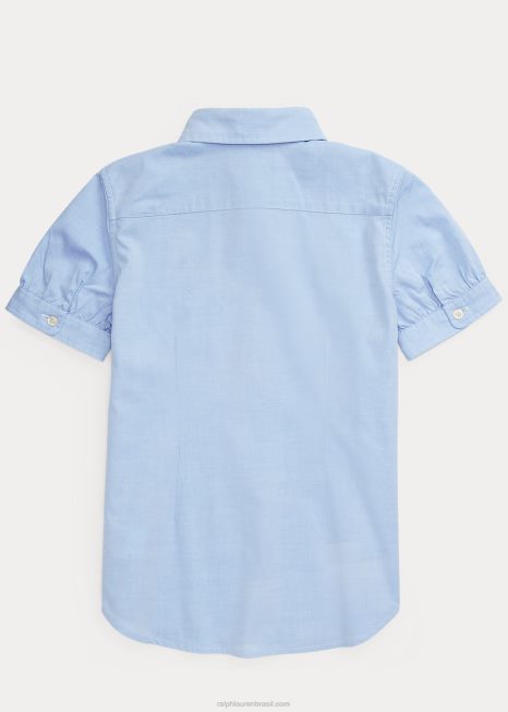 camisa oxford BD6J7239 crianças Ralph Lauren azul