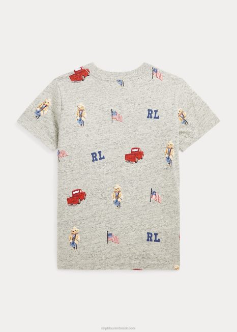 camiseta de algodão polo bear BD6J5795 crianças Ralph Lauren urze do sótão