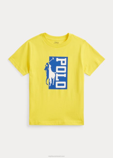 camiseta de algodão que muda de cor BD6J9785 crianças Ralph Lauren esmagamento de limão