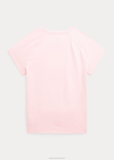 camiseta de jérsei elástico BD6J7603 crianças Ralph Lauren acácia rosa