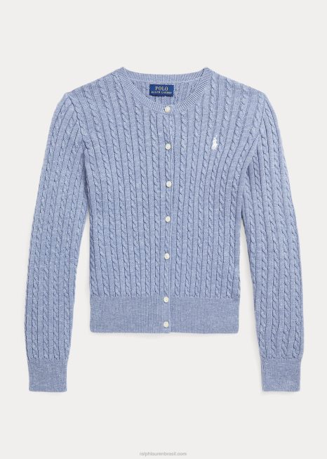 cardigã de algodão mini cabo BD6J7246 crianças Ralph Lauren urze cavalo-marinho