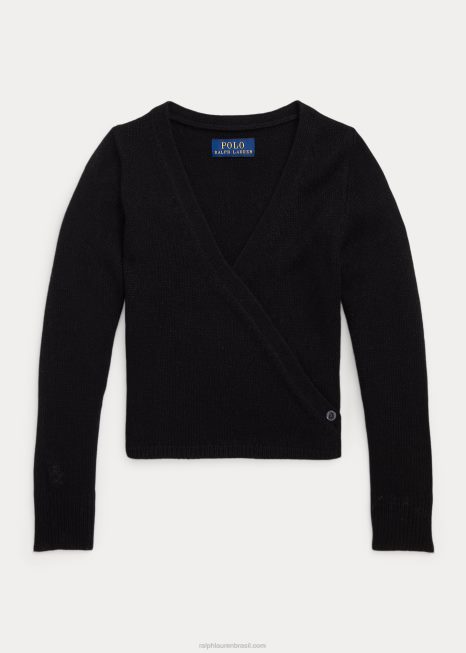 suéter embrulhado BD6J7462 crianças Ralph Lauren preto