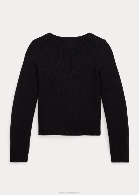suéter embrulhado BD6J7462 crianças Ralph Lauren preto