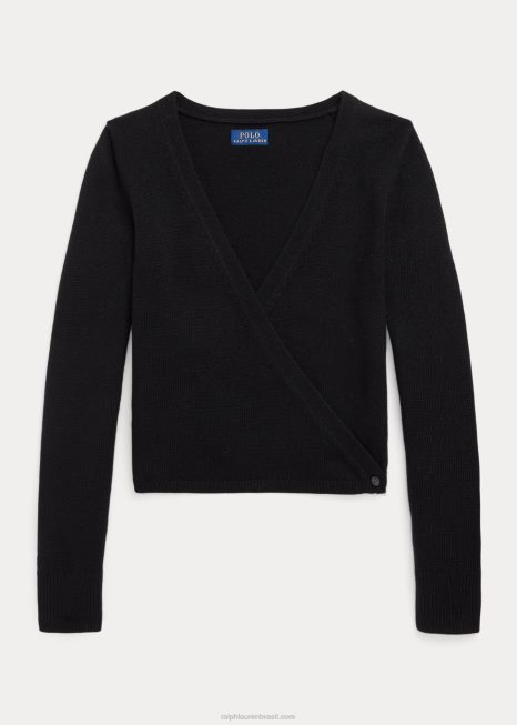 suéter embrulhado BD6J7621 crianças Ralph Lauren preto