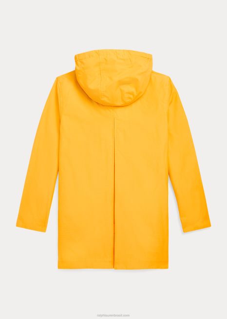 capa de chuva com capuz BD6J6686 crianças Ralph Lauren amarelo mais liso