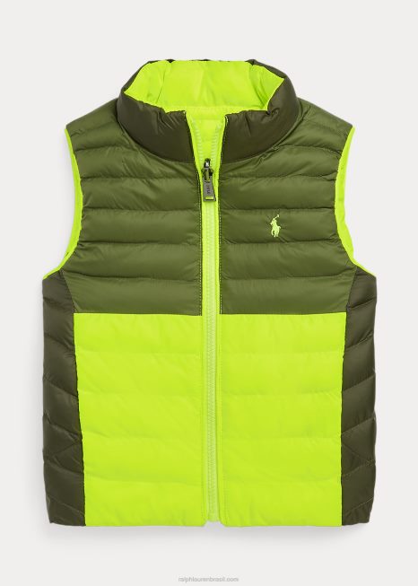 colete reversível neon p-layer 2 BD6J6537 crianças Ralph Lauren sálvia escura/amarelo de segurança