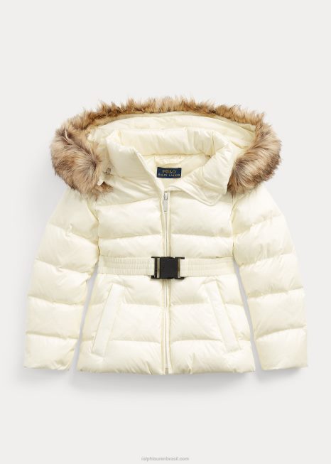 jaqueta resistente à água BD6J7360 crianças Ralph Lauren creme de clube