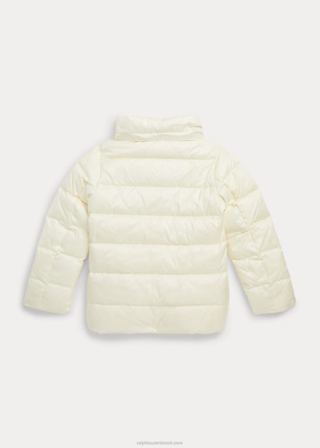 jaqueta resistente à água BD6J7360 crianças Ralph Lauren creme de clube