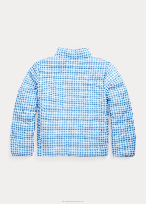 jaqueta reversível p-layer 2 BD6J6620 crianças Ralph Lauren guingão/azul