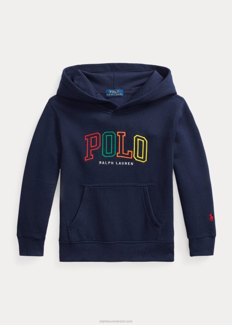 moletom de lã com logotipo BD6J6435 crianças Ralph Lauren marinha de cruzeiro