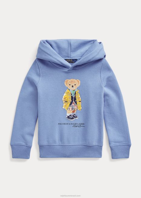 moletom de lã de urso polo BD6J7348 crianças Ralph Lauren porto ilha azul