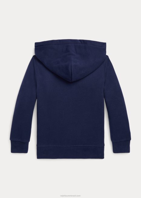 moletom de lã ombre big pony BD6J6520 crianças Ralph Lauren marinha de cruzeiro