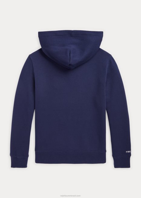 moletom de lã rosa pônei BD6J6074 crianças Ralph Lauren marinho/rosa