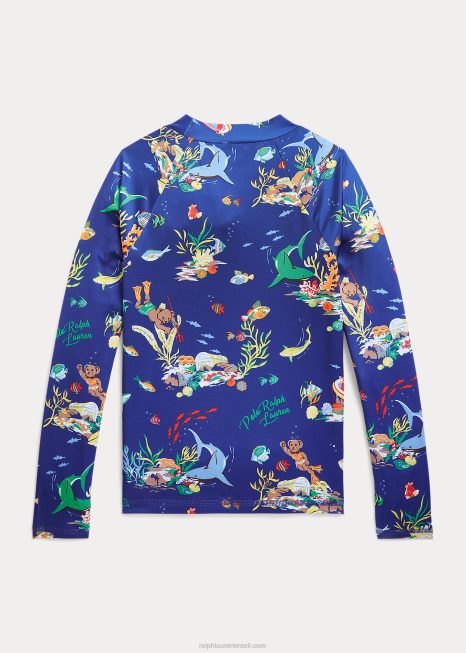 polo bear performance jersey rash guard BD6J6138 crianças Ralph Lauren ligas abaixo