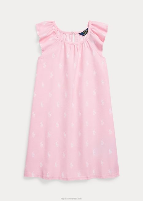 camisola de sarja polo pônei BD6J7314 crianças Ralph Lauren rosa carmelo