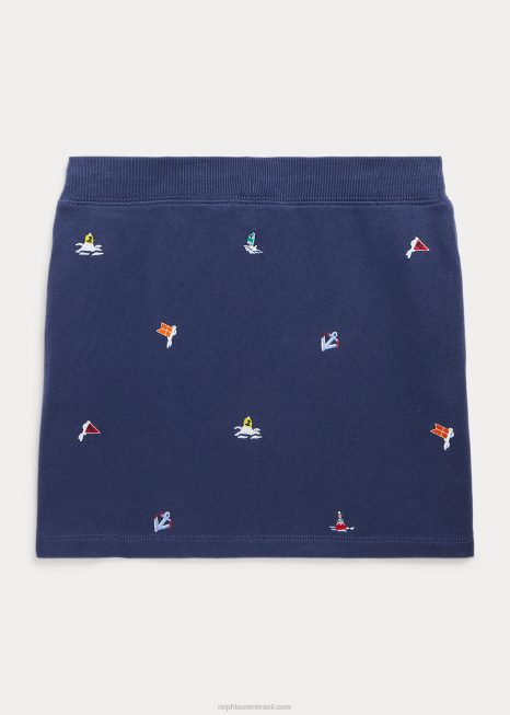 saia de lã náutica BD6J7486 crianças Ralph Lauren marinho rústico