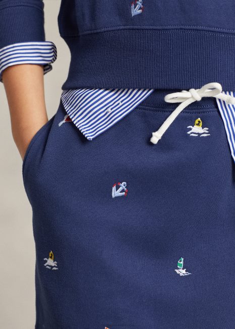 saia de lã náutica BD6J7486 crianças Ralph Lauren marinho rústico